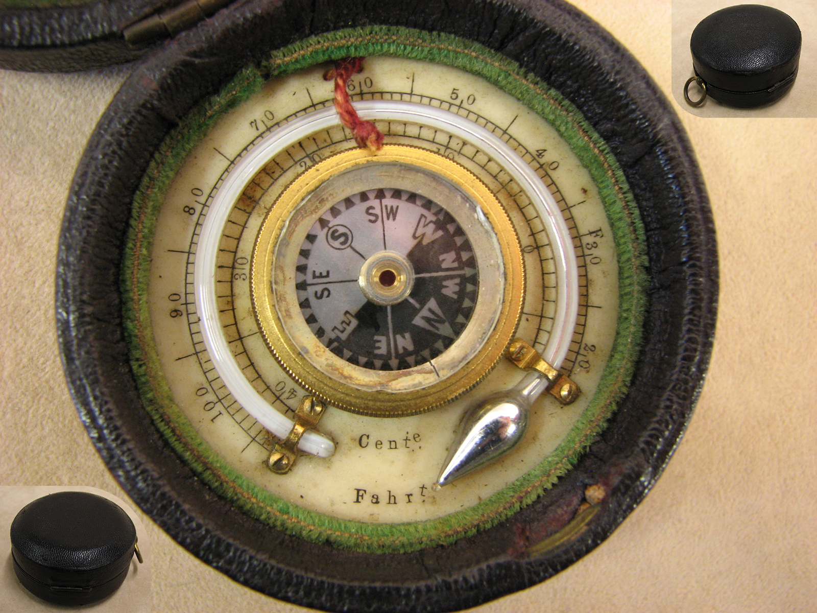 19th Century James Hicks pocket barometer compass compendium'